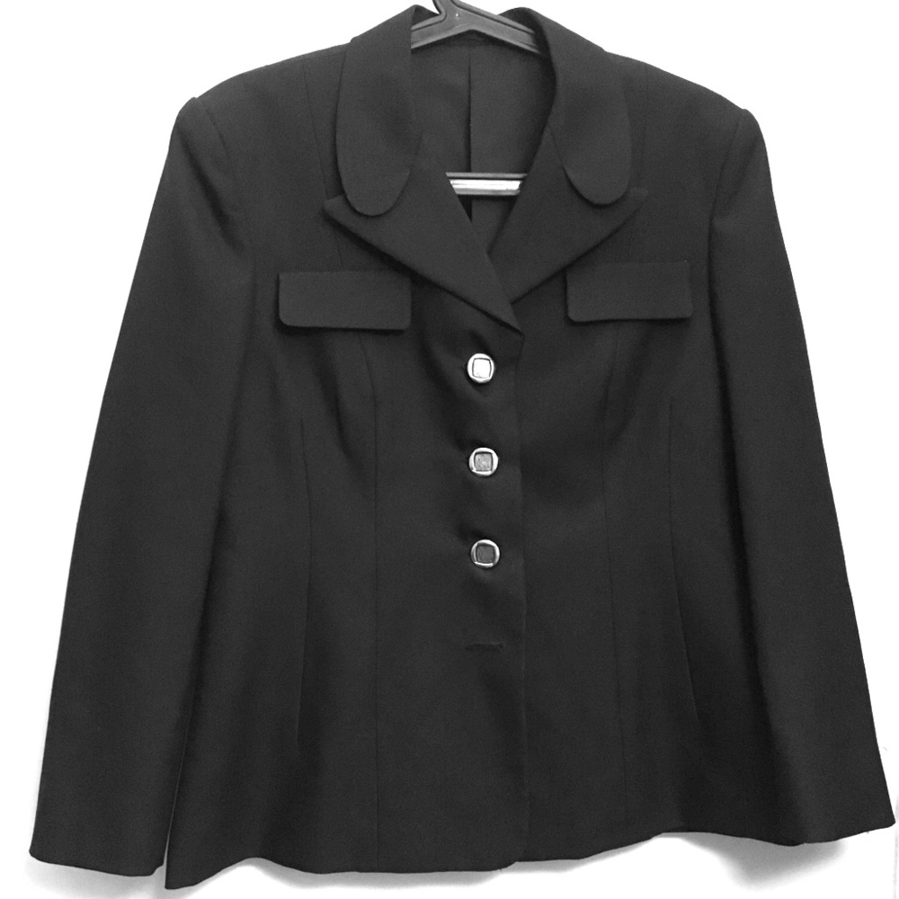 Funky Button Black Blazer